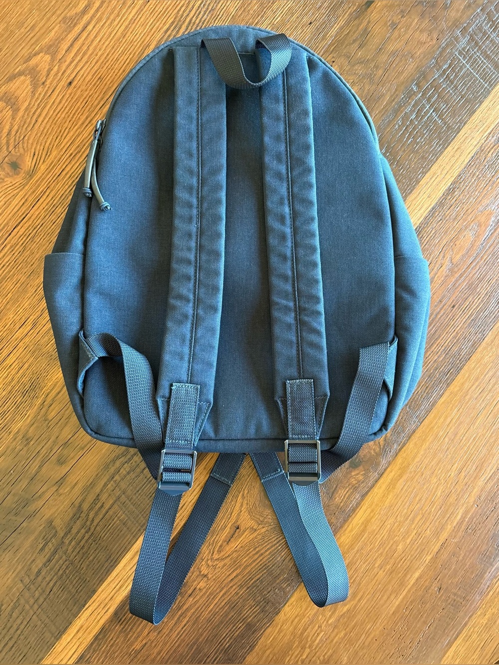EVERLANE Dark Navy Nylon Zip Backpack, Commuter, Campus, Adventures, School, EUC